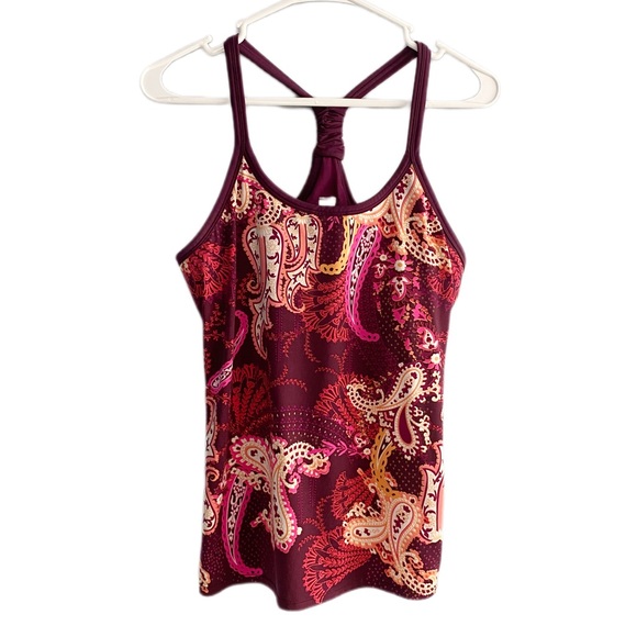Athleta Tops Athleta Paisley Pavitra Athletic Tank With Built In
